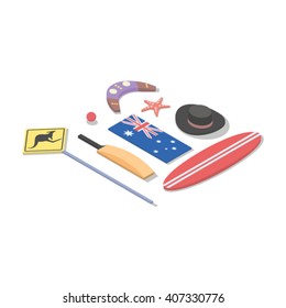 Australia isometric concept vector illustration