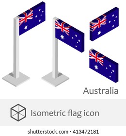 Australia isometric flag icon