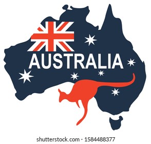 Australia Kangaroo illustration vector character drawing