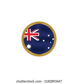 Australia Lapel Pin Badge Design Vector