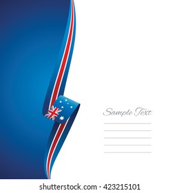 Australia left side brochure cover vector