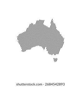Diseño de Logo de Mapa de Línea de Australia