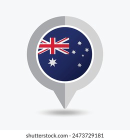 Australia Locación Pin Icon Ilustración vectorial