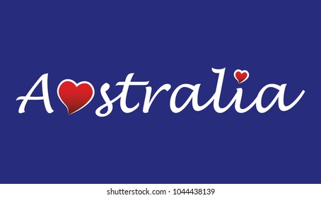 Australia Logo Type Writing