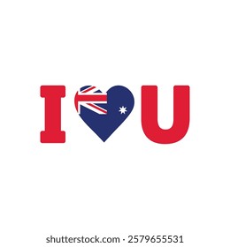 Australia love heart flag icon