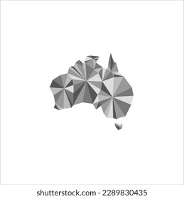 Australia Lowpoly art Vector. Australia Island Vector Lowpoly Art Edited Colour and Size