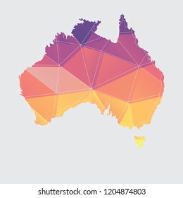 Australia Lowpoly graphics Map 