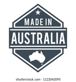 Australia Made in Product Quality Original Stamp Design Vector Art