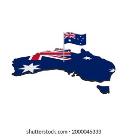 Australia map 3d vector graphics 