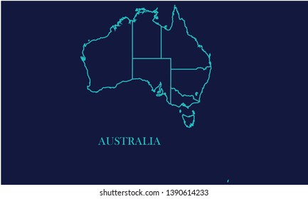 Australia Map Background Vector eps10