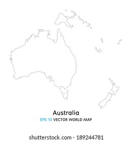 Australia map background vector, EPS10