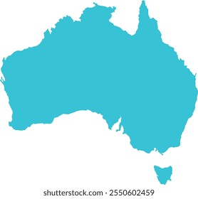 Australia MAPA en Azul, Country Border, Australia Mapa, Border line of Australia, Mapa Geográfico