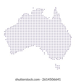 Australia map dotted pattern design purple circle