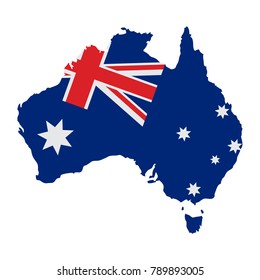 Australia Map Flag Australian Resource Land Stock Vector (Royalty Free ...