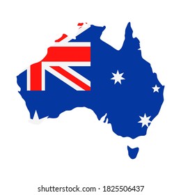 Australia Map Flag Fill Background Vector Stock Vector (Royalty Free ...