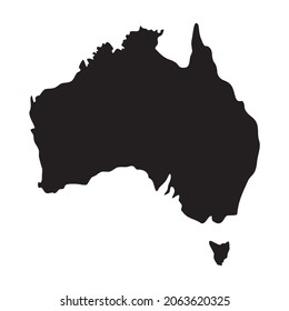 Australia Map Flat Design Silhouettes Blank Stock Vector (Royalty Free ...