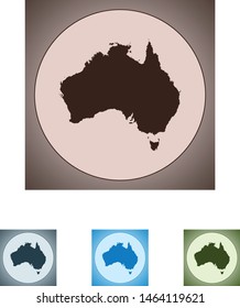 Australia map with four different color