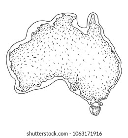 australia map geography icon