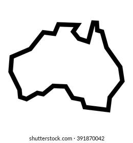 Australia Map Geography Shape vector icon
