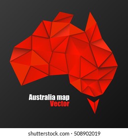 Australia map in geometric polygonal style. Vector illustration. Eps 10