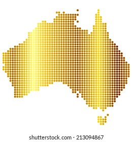 Australia map gold