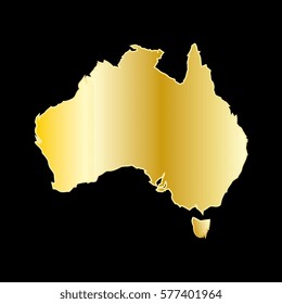 Australia map in golden style