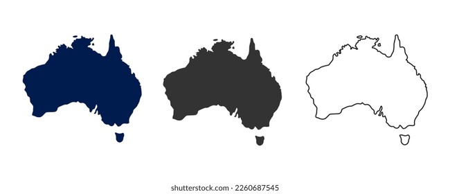 Australia map icon. Australion country symbol vector ilustration.