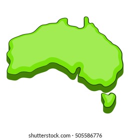 Australia map icon. Cartoon illustration of Australia map vector icon for web design