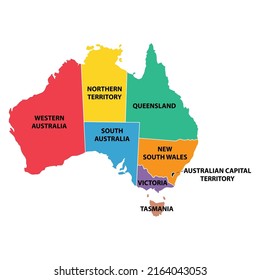 Australia Map Icon Geography Blank Concept Stock Vector (Royalty Free ...