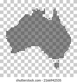 Icono de mapa de Australia, concepto de geografía en blanco, ilustración aislada del vector de fondo gráfico.