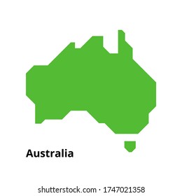 icono del mapa de australia, vector de ilustración. adecuado para muchos fines.