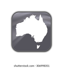 Australia map icon - vector button