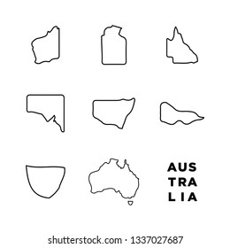 Australia map icon vector illustration.