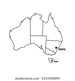 australia map icon vector illustration symbol design
