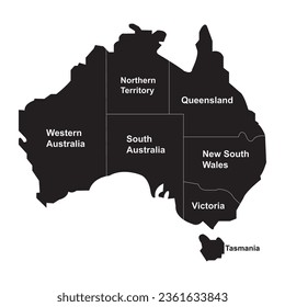 Diseño de símbolo de ilustración de vector de mapa de Australia