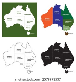 Australia map icon vector illustration symbol design