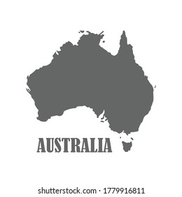 Australia map icon vector on white background