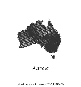 Australia map icon for your design, concept Illustration.