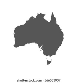 Australia map illustration on a white background