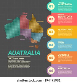 Australia Map Infographic