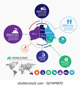 Australia Map Infographic