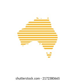 australia map logo illustration design