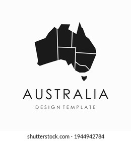 Australia Map Logo template, vector illustration.