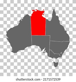 Australia Map Northern Territory Icon Geography Stock Vector (Royalty ...