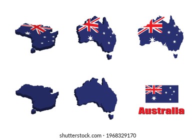 Australia map on white background. vector illustration.
