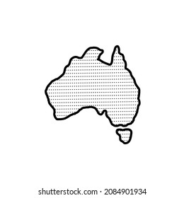 Australia map on white background. Free Vector.