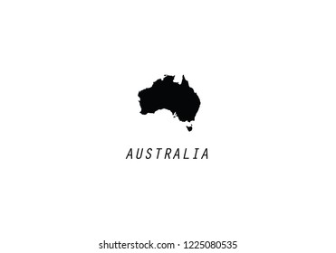 Australia map outline country shape national borders state 