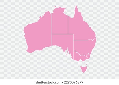 Australia Map pink Color Background quality files png
