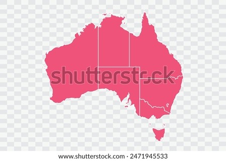 Australia Map punch Color Background quality files png