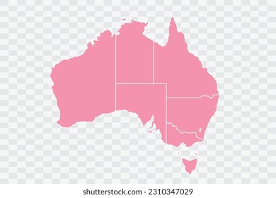 Archivos de calidad de fondo de color de rosa del mapa de Australia png